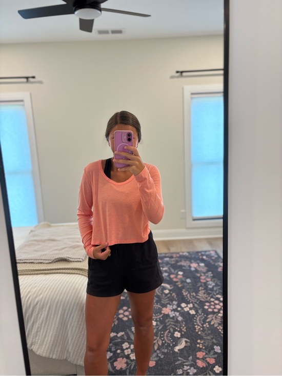 Travis Mathew Tops - NWT Travis Mathew Coral-Orange Long-Sleeve Cropped Tee
